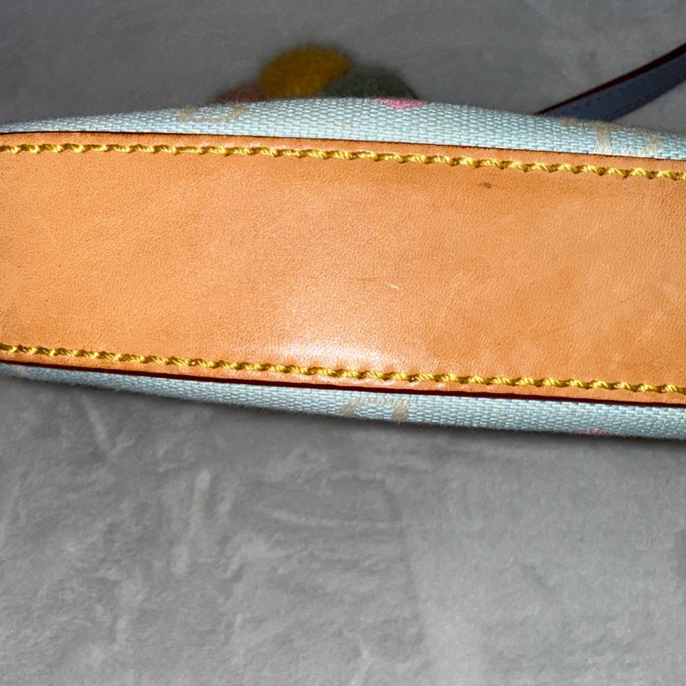 Dooney & Bourke Mint Pastel Heart Mini Shoulder Bag with Pom Pom Charm - Picture 8 of 16